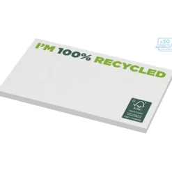 Karteczki samoprzylepne z recyklingu o wymiarach 127 x 75 mm Sticky-Mate® / Biały 21288011
