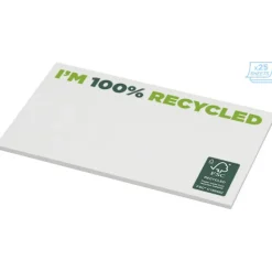 Karteczki samoprzylepne z recyklingu o wymiarach 127 x 75 mm Sticky-Mate® / Biały 21288011