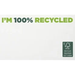 Karteczki samoprzylepne z recyklingu o wymiarach 127 x 75 mm Sticky-Mate® / Biały 21288014