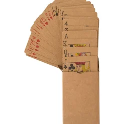 Karty do gry z papieru z recyklingu / Brązowy V8306-16