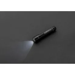 Kieszonkowa latarka Gear X, ładowana przez USB, aluminium z recyklingu / Czarny P513.901