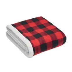 Koc polarowy sherpa RPET / Czerwony MO2394-05
