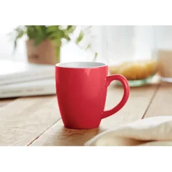 Kolorowy kubek ceramiczny / Czerwony MO9242-05