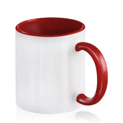 2-kolorowy kubek ceramiczny pod sublimację, 325 ml / Czerwony IP37024852