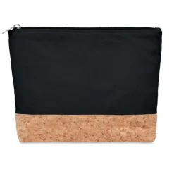 Kosmetyczka z korka i bawełny / Czarny MO9817-03
