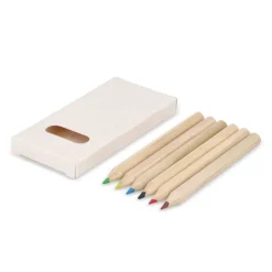 12 kredek do kolorowania w pudełku z kartonu z recyklingu / Ecru LT91521-N0054