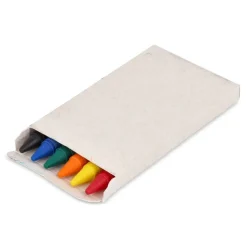 6 kredek w pudełku z kartonu z recyklingu / Ecru LT91523-N0054