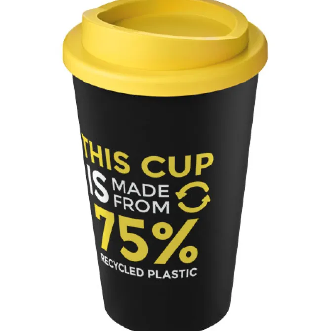 Kubek Americano Eco z recyklingu o pojemności 350 ml / Czarny 21042201