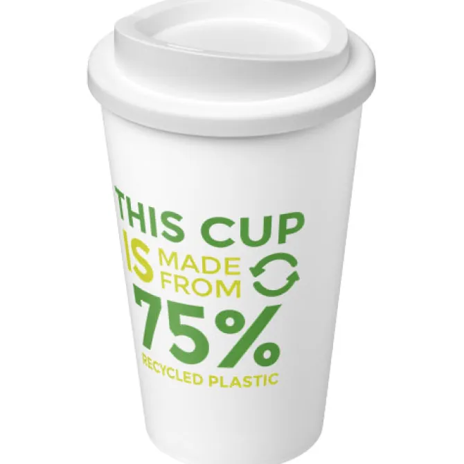 Kubek Americano Eco z recyklingu o pojemności 350 ml / Biały 21042291