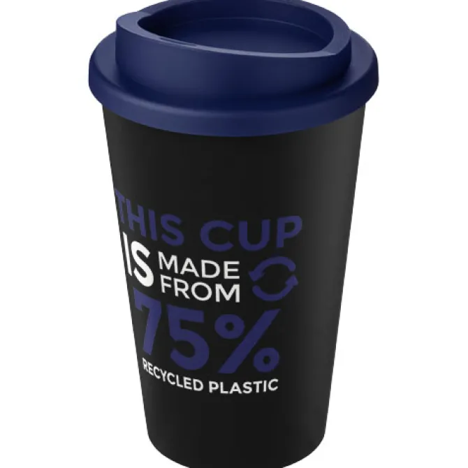 Kubek Americano Eco z recyklingu o pojemności 350 ml / Czarny 21042205