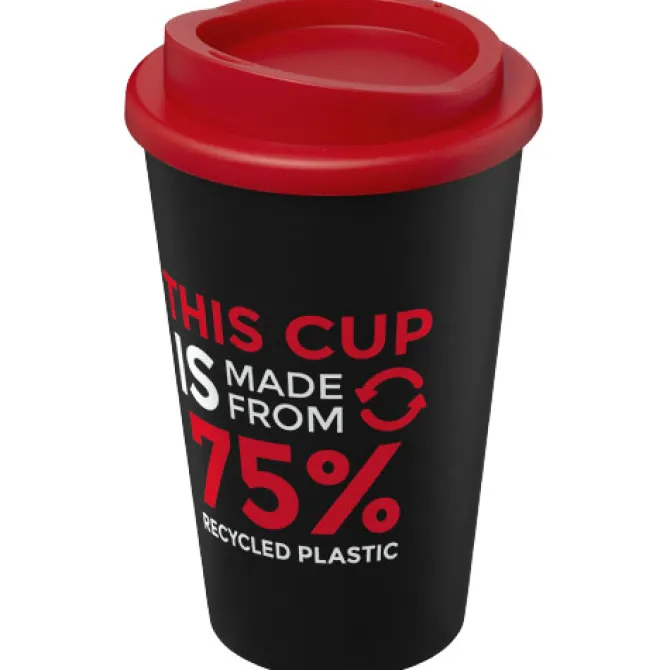 Kubek Americano Eco z recyklingu o pojemności 350 ml / Czarny 21042207