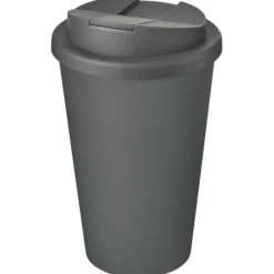 Kubek Americano® Eco z recyklingu o pojemności 350 ml z pokrywą odporną na zalanie / Szary 21042508