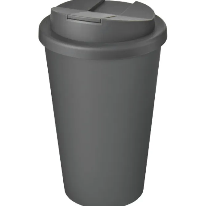 Kubek Americano® Eco z recyklingu o pojemności 350 ml z pokrywą odporną na zalanie / Szary 21042508