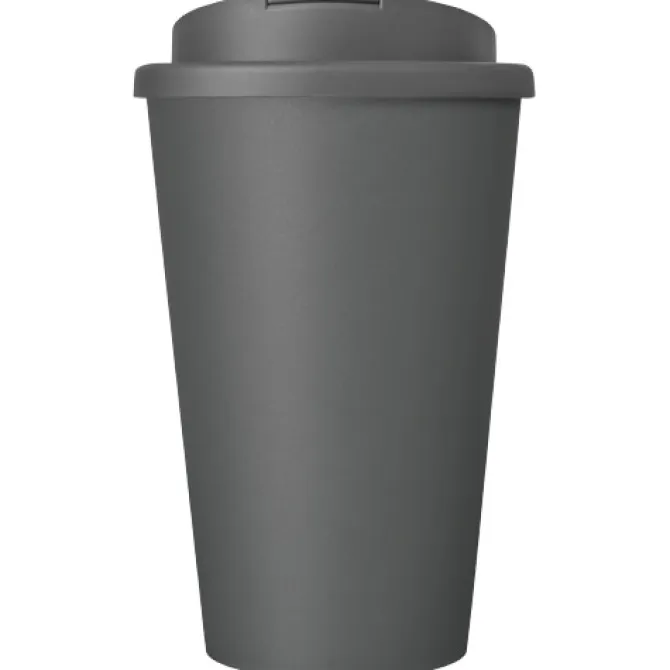 Kubek Americano® Eco z recyklingu o pojemności 350 ml z pokrywą odporną na zalanie / Szary 21042508