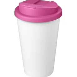 Kubek Americano® Eco z recyklingu o pojemności 350 ml z pokrywą odporną na zalanie / Fioletowy 21042538