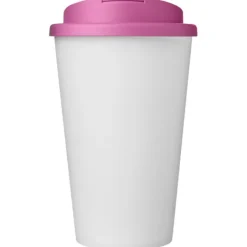 Kubek Americano® Eco z recyklingu o pojemności 350 ml z pokrywą odporną na zalanie / Różowy 21042545