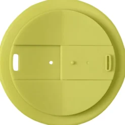 Kubek Americano® Eco z recyklingu o pojemności 350 ml z pokrywą odporną na zalanie / Limonka 21042563