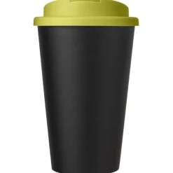 Kubek Americano® Eco z recyklingu o pojemności 350 ml z pokrywą odporną na zalanie / Limonka 21042563
