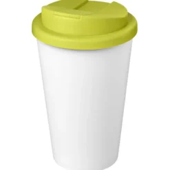 Kubek Americano® Eco z recyklingu o pojemności 350 ml z pokrywą odporną na zalanie / Limonka 21042565