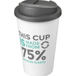 Kubek Americano® Eco z recyklingu o pojemności 350 ml z pokrywą odporną na zalanie / Pomarańczowy 21042531