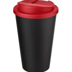 Kubek Americano® Eco z recyklingu o pojemności 350 ml z pokrywą odporną na zalanie / Żółty 21042511