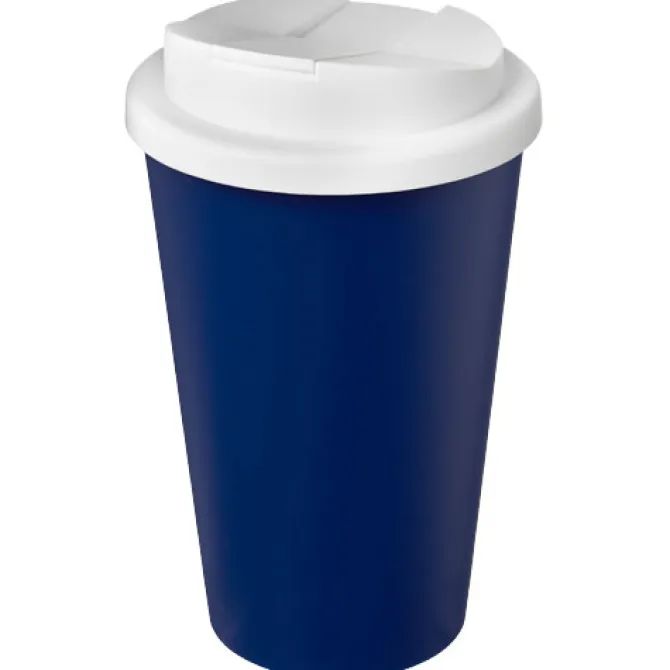 Kubek Americano® Eco z recyklingu o pojemności 350 ml z pokrywą odporną na zalanie / Czerwony 21042504