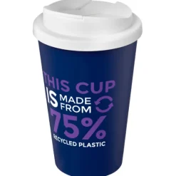 Kubek Americano® Eco z recyklingu o pojemności 350 ml z pokrywą odporną na zalanie / Czerwony 21042504