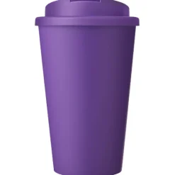 Kubek Americano® Eco z recyklingu o pojemności 350 ml z pokrywą odporną na zalanie / Fioletowy 21042506