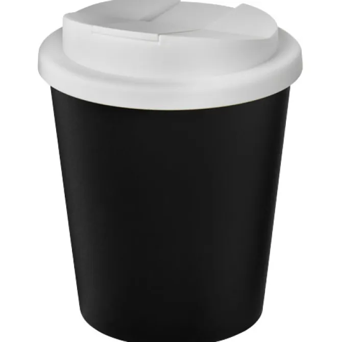Kubek Americano® Espresso Eco z recyklingu o pojemności 250 ml z pokrywą odporną na zalanie / Czarny 21045500