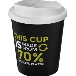 Kubek Americano® Espresso Eco z recyklingu o pojemności 250 ml z pokrywą odporną na zalanie / Czarny 21045500