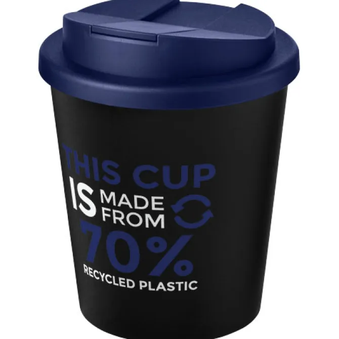 Kubek Americano® Espresso Eco z recyklingu o pojemności 250 ml z pokrywą odporną na zalanie / Limonka 21045563