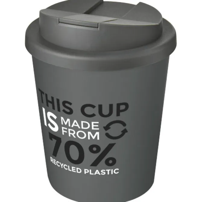 Kubek Americano® Espresso Eco z recyklingu o pojemności 250 ml z pokrywą odporną na zalanie / Pomarańczowy 21045531