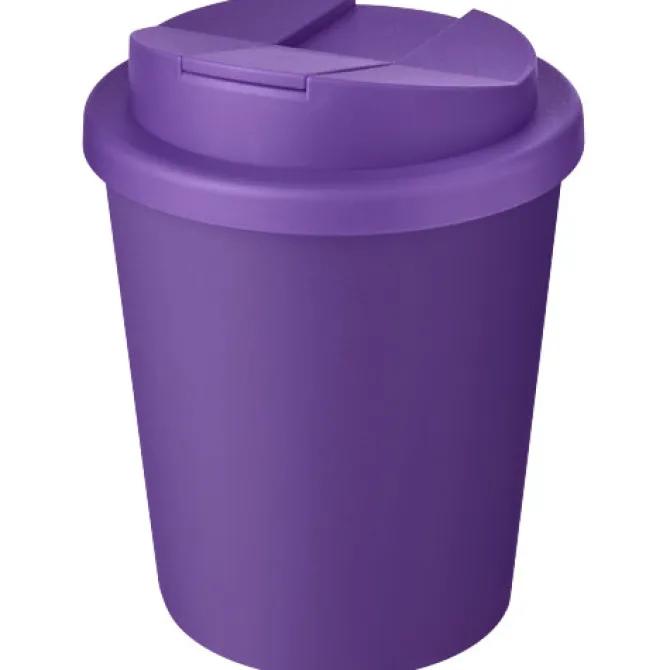 Kubek Americano® Espresso Eco z recyklingu o pojemności 250 ml z pokrywą odporną na zalanie / Czerwony 21045591