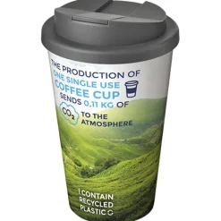 Kubek Brite-Americano® 350 ml z wieczkiem zapobiegającym rozchlapaniu / Biały 21069712
