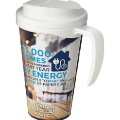 Kubek Brite-Americano® 350 ml z wieczkiem zapobiegającym rozchlapaniu / Biały 21042005