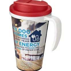 Kubek Brite-Americano® 350 ml z wieczkiem zapobiegającym rozchlapaniu / Biały 21042008