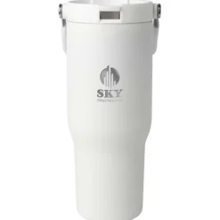 Kubek Bronx o pojemności 900 ml, z izolacją próżniową, wykonany ze recyklingowanej stali nierdzewnej z certyfikatem RCS i z miedzi, z wielofukncyjną zakrętką / Czarny 10086490