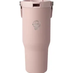 Kubek Bronx o pojemności 900 ml, z izolacją próżniową, wykonany ze recyklingowanej stali nierdzewnej z certyfikatem RCS i z miedzi, z wielofukncyjną zakrętką / Dusty Pink 10086440