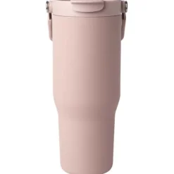 Kubek Bronx o pojemności 900 ml, z izolacją próżniową, wykonany ze recyklingowanej stali nierdzewnej z certyfikatem RCS i z miedzi, z wielofukncyjną zakrętką / Dusty Pink 10086440