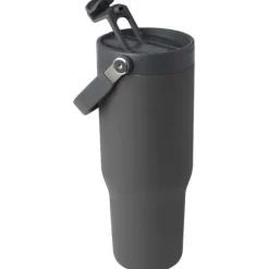 Kubek Bronx o pojemności 900 ml, z izolacją próżniową, wykonany ze recyklingowanej stali nierdzewnej z certyfikatem RCS i z miedzi, z wielofukncyjną zakrętką / Szary 10086482