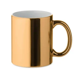 Kubek ceramiczny metaliczny / Matowy złoty MO6607-98