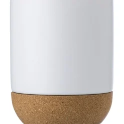 Kubek ceramiczny 300 ml z korkowym elementem / Biały V6985-02