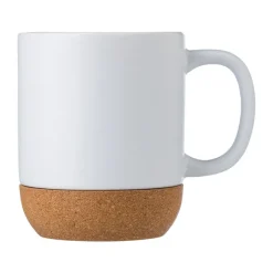 Kubek ceramiczny 300 ml z korkowym elementem / Biały V6985-02