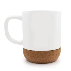 Kubek ceramiczny 370 ml z korkowym elementem | Kate / Biały V8297-02