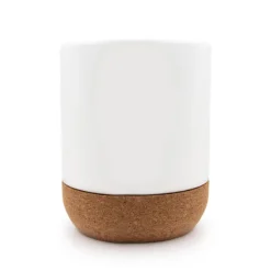 Kubek ceramiczny 370 ml z korkowym elementem | Kate / Biały V8297-02