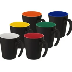 Kubek ceramiczny Oli o pojemności 360 ml z uchwytem / Biały 10068701