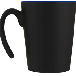 Kubek ceramiczny Oli o pojemności 360 ml z uchwytem / Niebieski 10068752