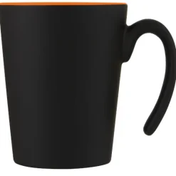 Kubek ceramiczny Oli o pojemności 360 ml z uchwytem / Pomarańczowy 10068731