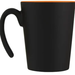 Kubek ceramiczny Oli o pojemności 360 ml z uchwytem / Pomarańczowy 10068731