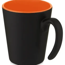 Kubek ceramiczny Oli o pojemności 360 ml z uchwytem / Pomarańczowy 10068731